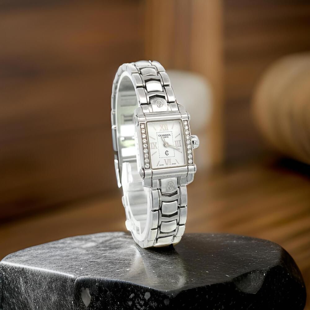 Philippe Charriol Diamond Ladies Wristwatch 6.5" Stainless Steel 22.8 mm CH1